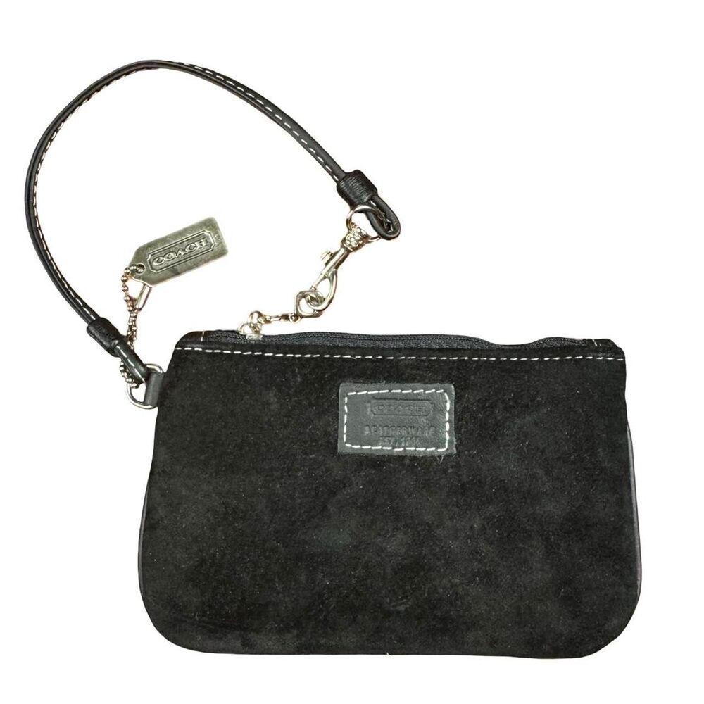 Authentic Coach Women's Genuine Leather Suede Wristlet